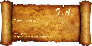 Tar Antal névjegykártya